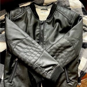 H&M Black Biker Jacket - Kids 8